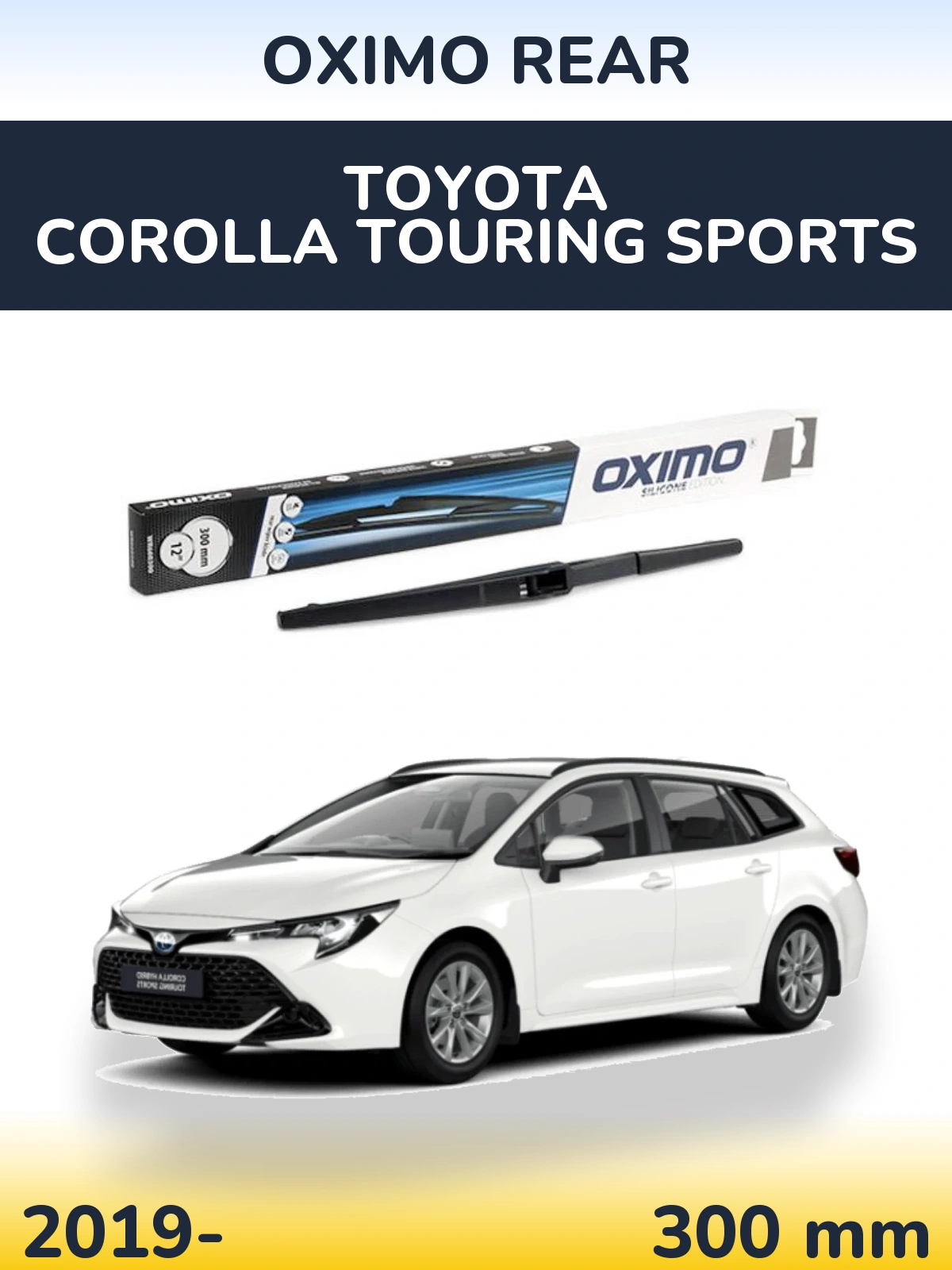 Rear wiper blade Oximo Rear 300 mm for Toyota Corolla Touring Sports 2019-2026