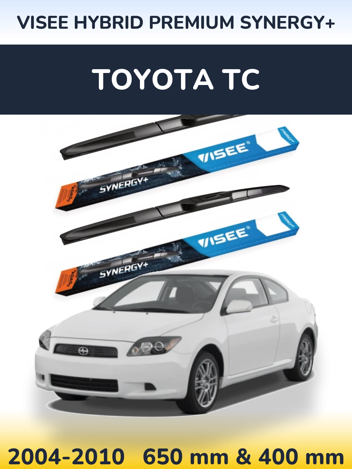 Комплект передних дворников VISEE HYBRID PREMIUM SYNERGY+ 650 & 400 мм для Toyota tC 2004-2010