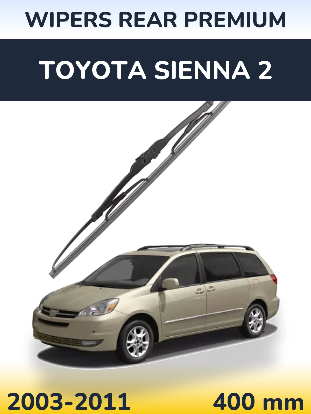 Tylna wycieraczka WIPERS REAR PREMIUM 400 mm do Toyota Sienna 2 2003-2011