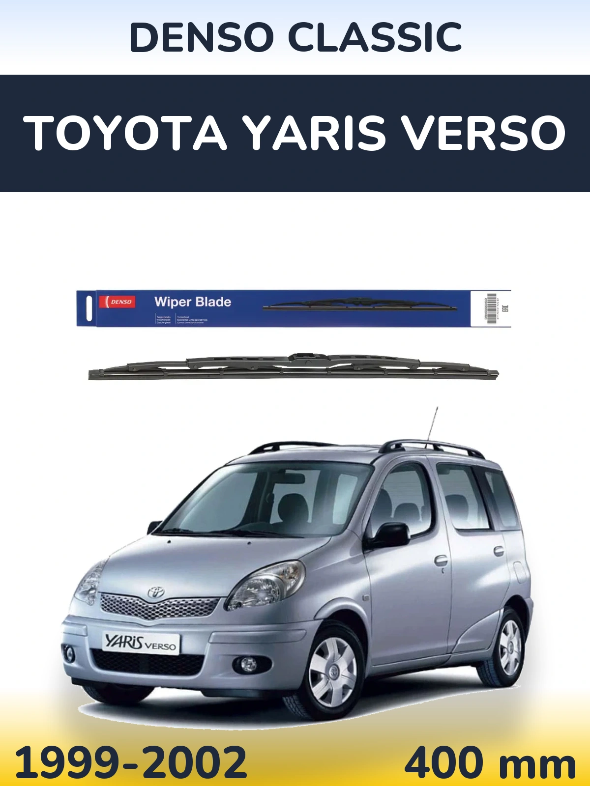 Tylna wycieraczka Denso Classic 400 mm do Toyota Yaris Verso 1999-2002