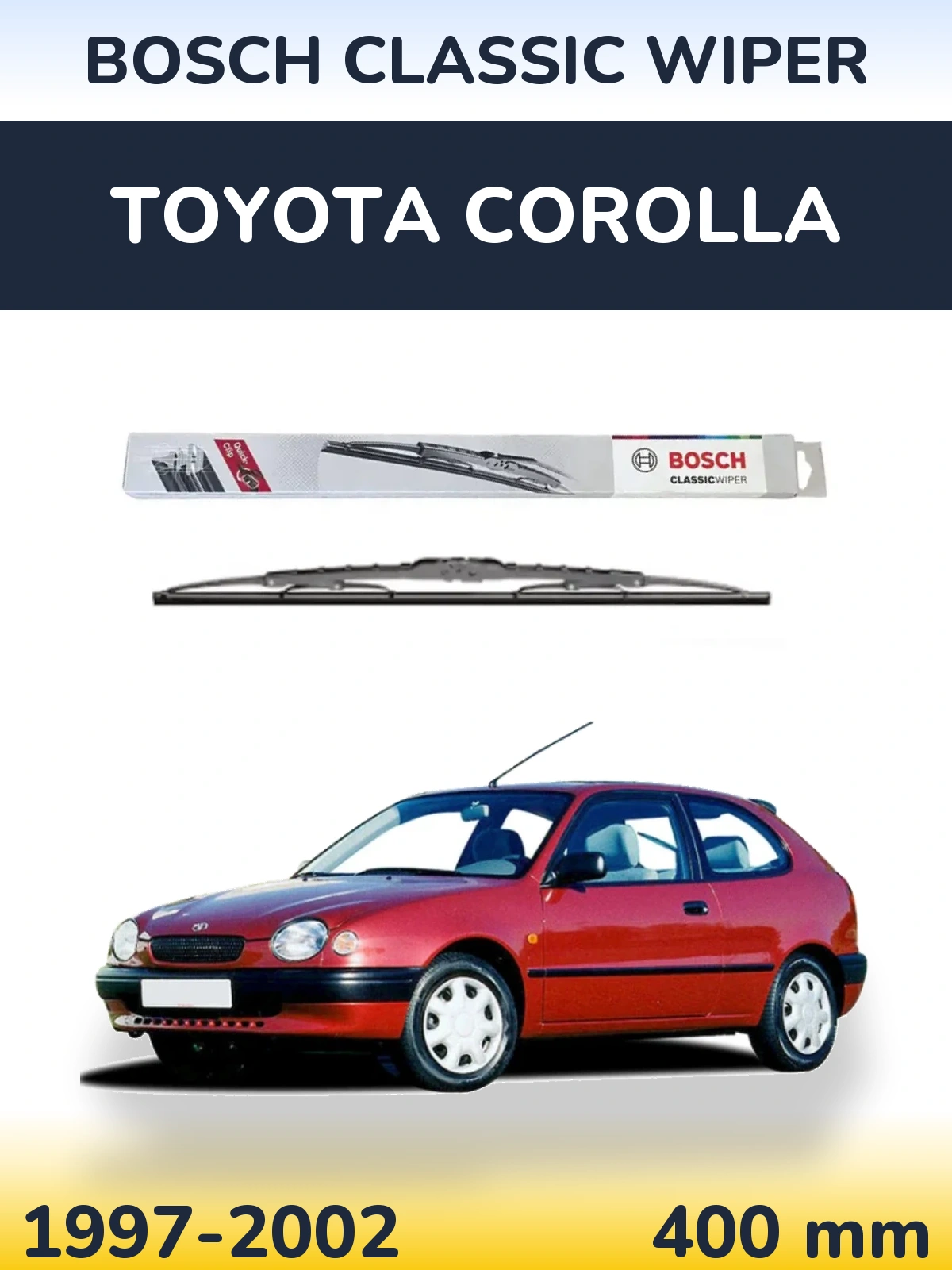 Tylna wycieraczka BOSCH Classic Wiper 400 mm do Toyota Corolla 1997-2002