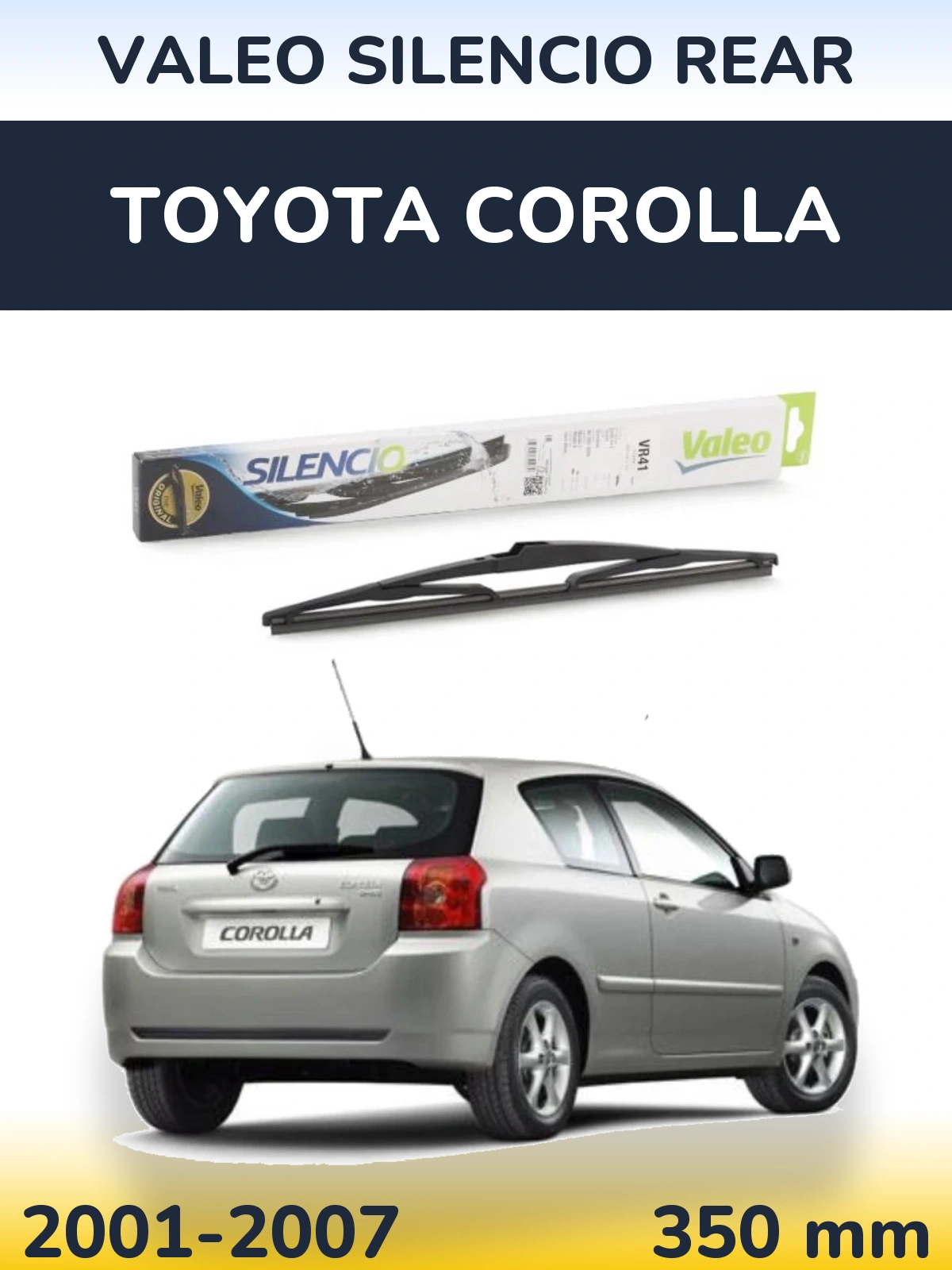 Задний дворник Valeo Silencio Rear 345 мм для Toyota Corolla 2001-2007