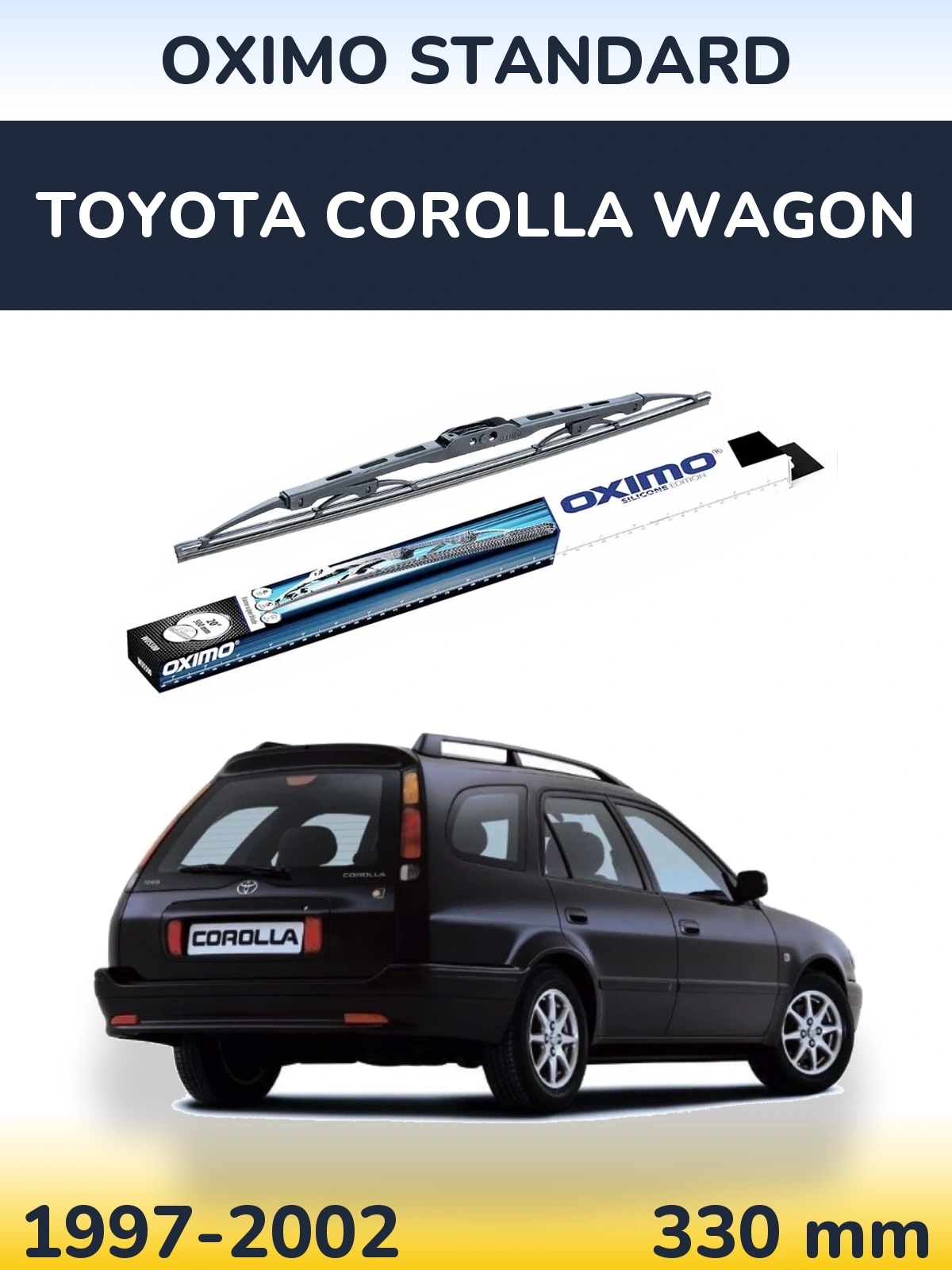 Rear wiper blade Oximo Standard 325 mm for Toyota Corolla Wagon 1997-2002