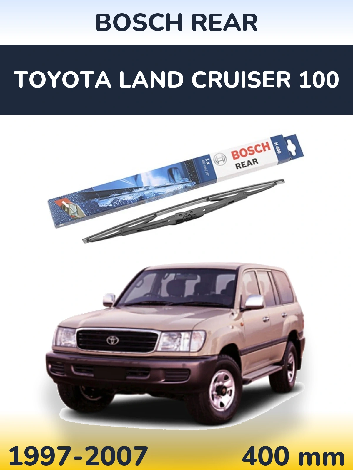 Tylna wycieraczka BOSCH Rear 400 mm do Toyota Land Cruiser 100 1997-2007