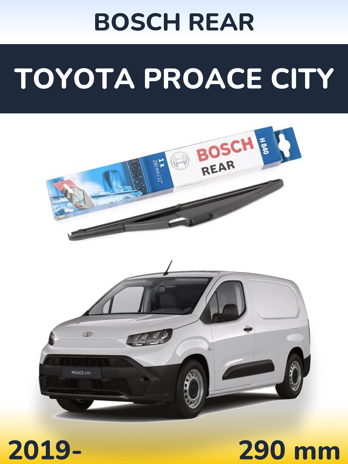 Tylna wycieraczka BOSCH Rear 290 mm do Toyota ProAce City 2019-2026