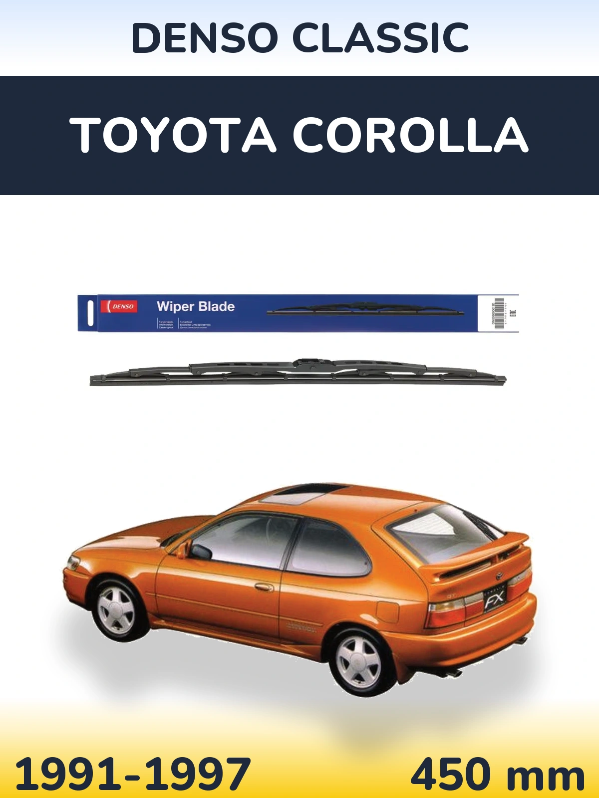 Tylna wycieraczka Denso Classic 450 mm do Toyota Corolla 1991-1997