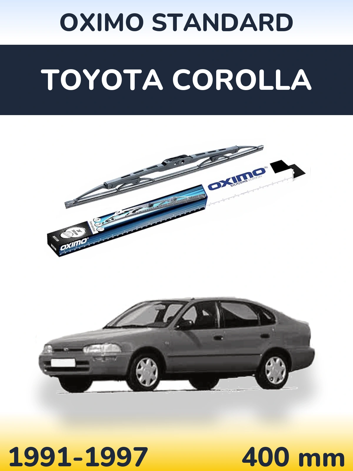 Rear wiper blade Oximo Standard 400 mm for Toyota Corolla 1991-1997