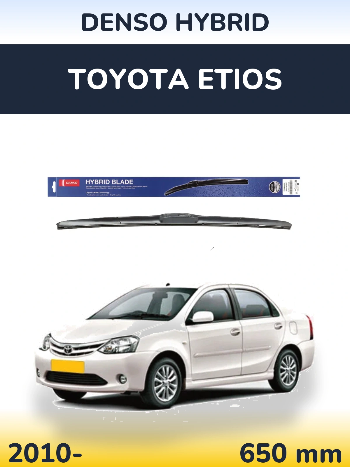 Przednia wycieraczka Denso Hybrid 650 mm do Toyota Etios 2010-2026