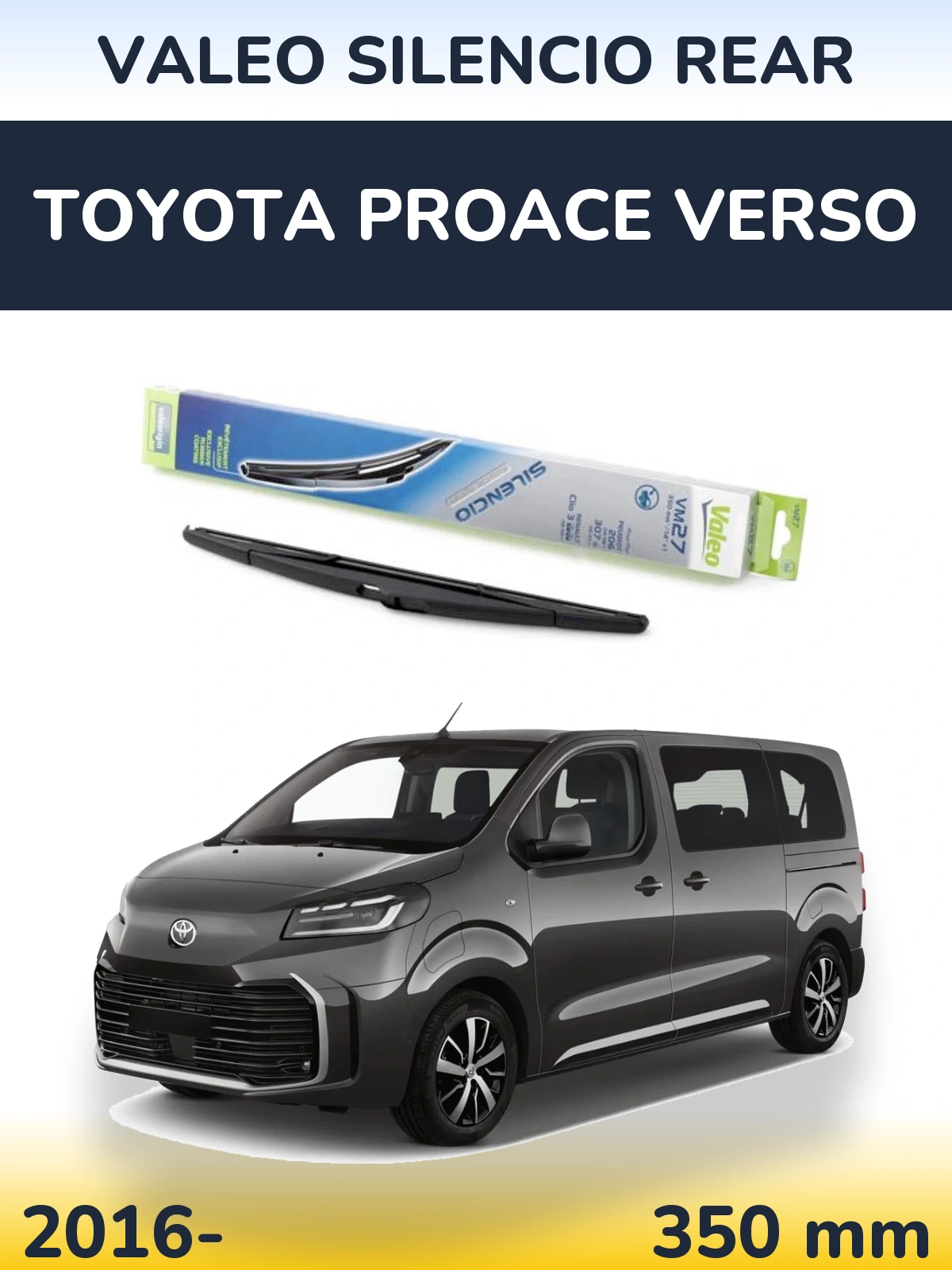 Задний дворник Valeo Silencio Rear 350 мм для Toyota ProAce Verso 2016-2026