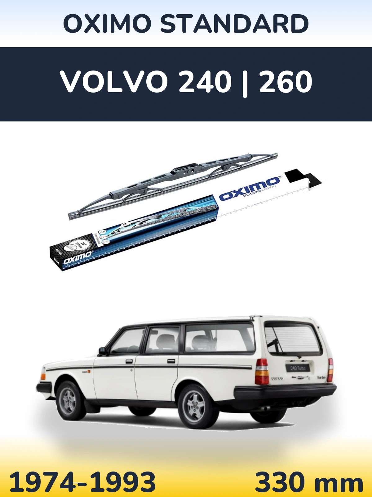 Tylna wycieraczka Oximo Standard 325 mm do Volvo 240 | 260 1974-1993