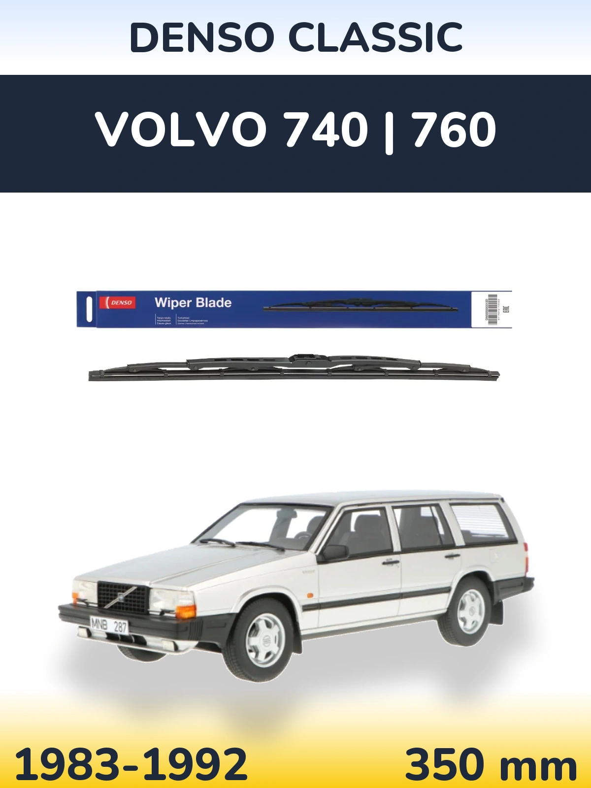 Tylna wycieraczka Denso Classic 350 mm do Volvo 740 | 760 1983-1992