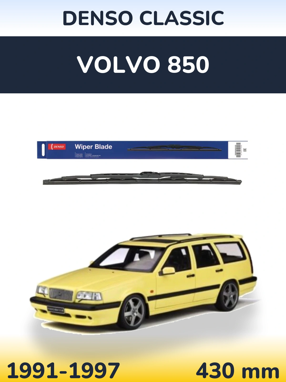 Tylna wycieraczka Denso Classic 430 mm do Volvo 850 1991-1997