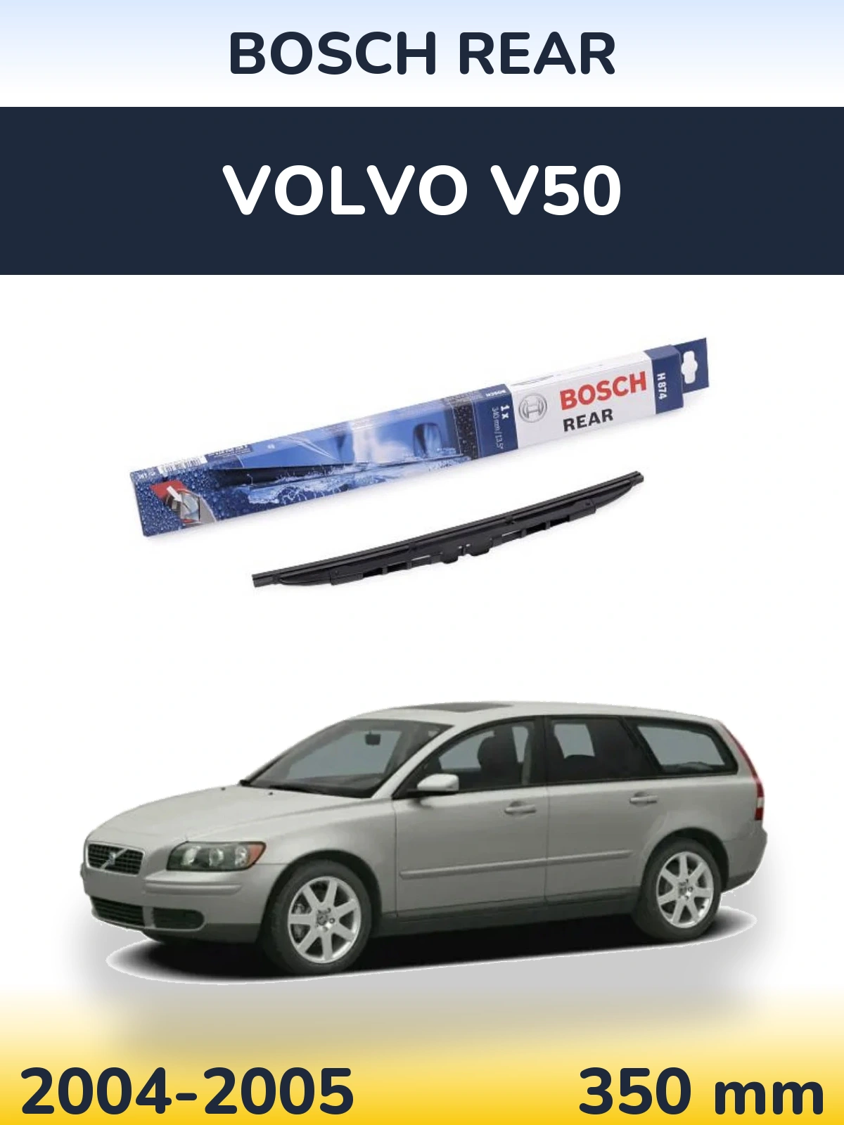 Tylna wycieraczka BOSCH Rear 340 mm do Volvo V50 2004-2005
