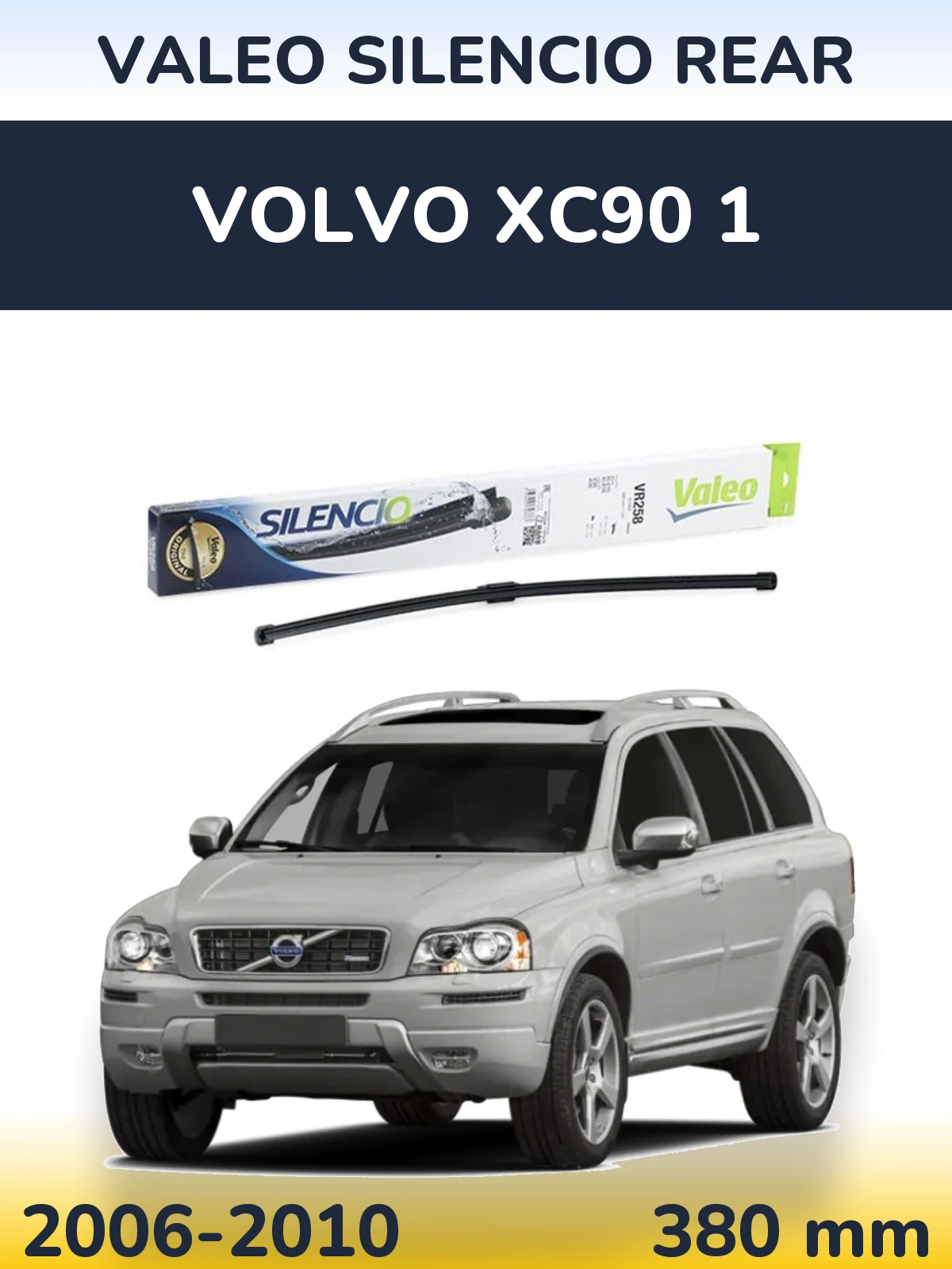 Tylna wycieraczka Valeo Silencio Rear 380 mm do Volvo XC90 1 2006-2010