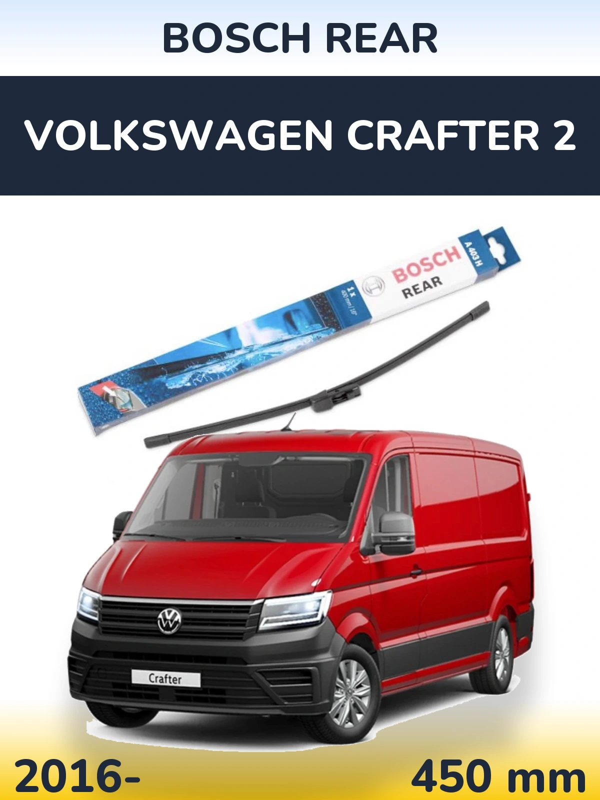 Tylna wycieraczka BOSCH Rear 450 mm do Volkswagen Crafter 2 2016-2026