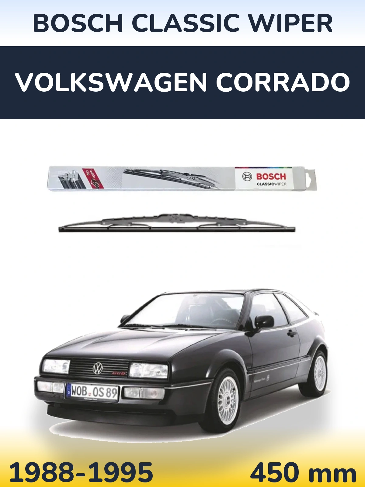 Задня щітка BOSCH Classic Wiper 450 мм для Volkswagen Corrado 1988-1995