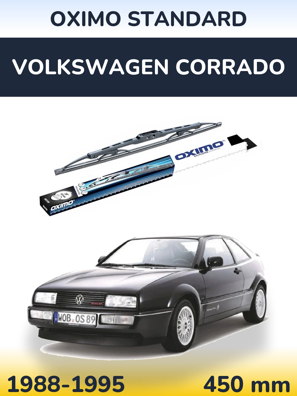 Задний дворник Oximo Standard 450 мм для Volkswagen Corrado 1988-1995