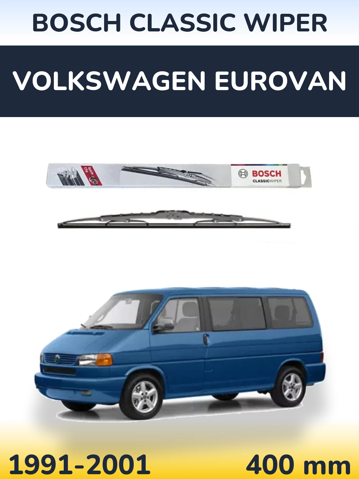 Tylna wycieraczka BOSCH Classic Wiper 400 mm do Volkswagen Eurovan 1991-2001