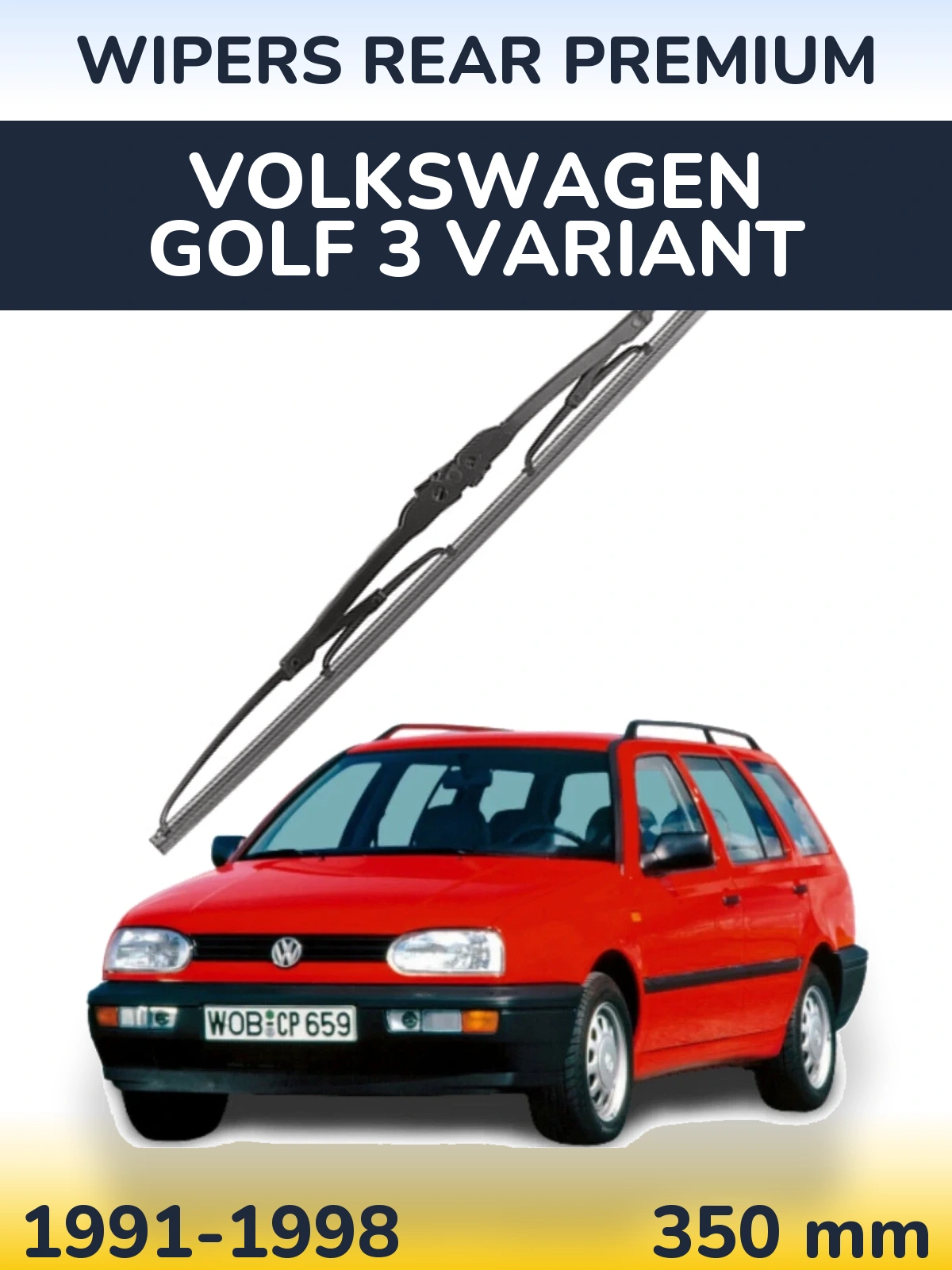 Задний дворник WIPERS REAR PREMIUM 350 мм для Volkswagen Golf 3 Variant 1991-1998