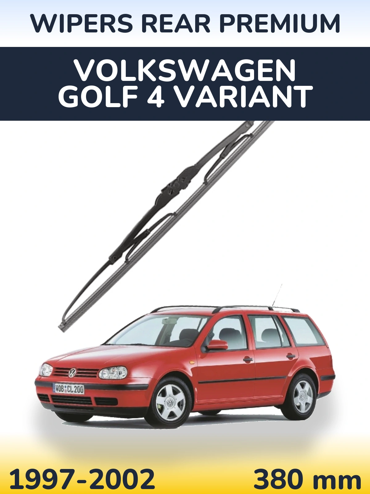 Задний дворник WIPERS REAR PREMIUM 380 мм для Volkswagen Golf 4 Variant 1997-2002
