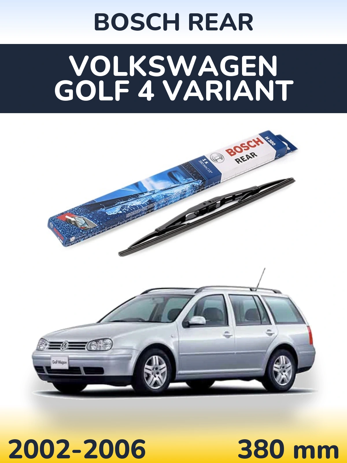 Tylna wycieraczka BOSCH Rear 380 mm do Volkswagen Golf 4 Variant 2002-2006