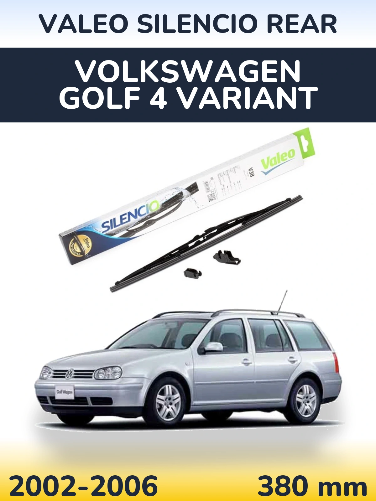 Tylna wycieraczka Valeo Silencio Rear 380 mm do Volkswagen Golf 4 Variant 2002-2006
