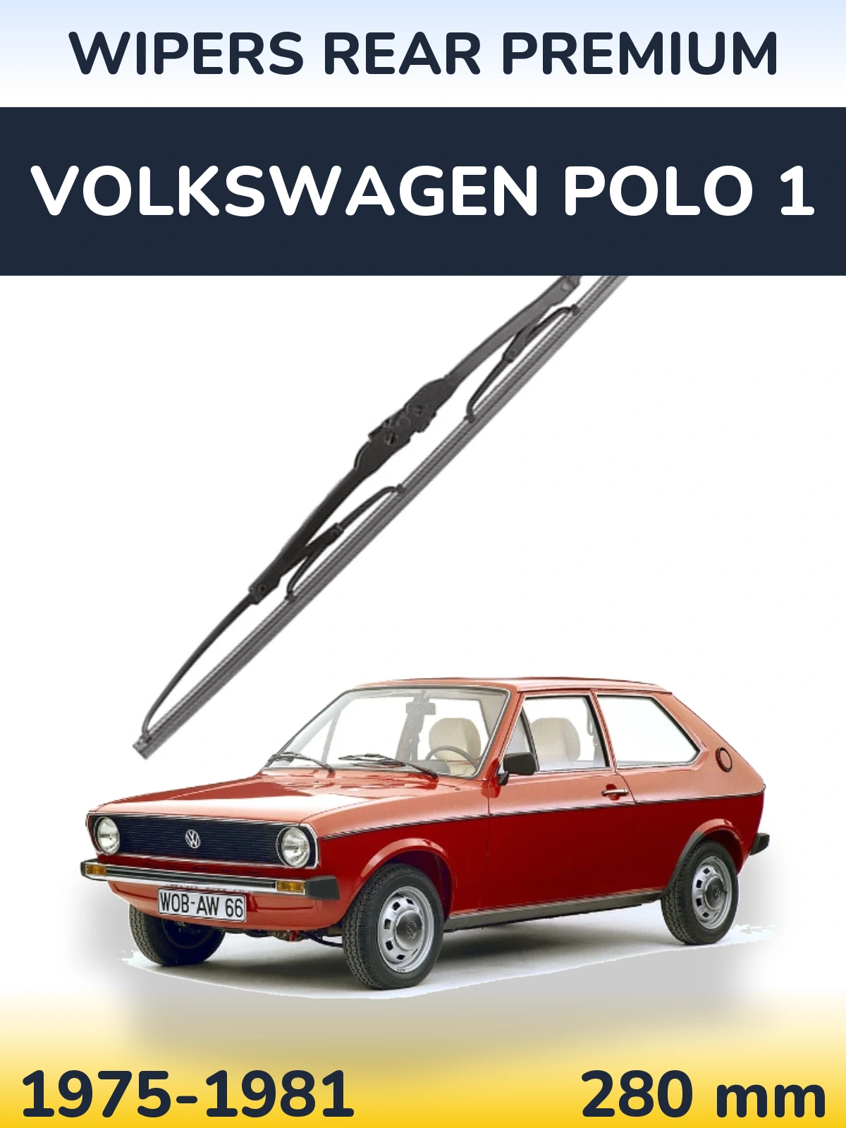 Tylna wycieraczka WIPERS REAR PREMIUM 280 mm do Volkswagen Polo 1 1975-1981