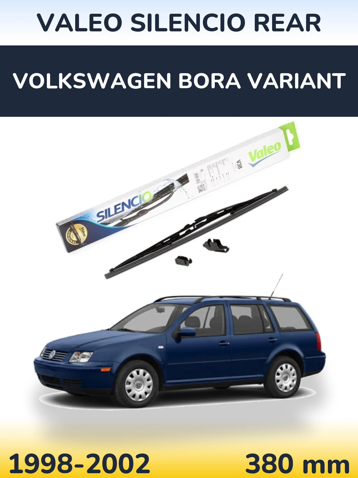 Задня щітка Valeo Silencio Rear 380 мм для Volkswagen Bora Variant 1998-2002