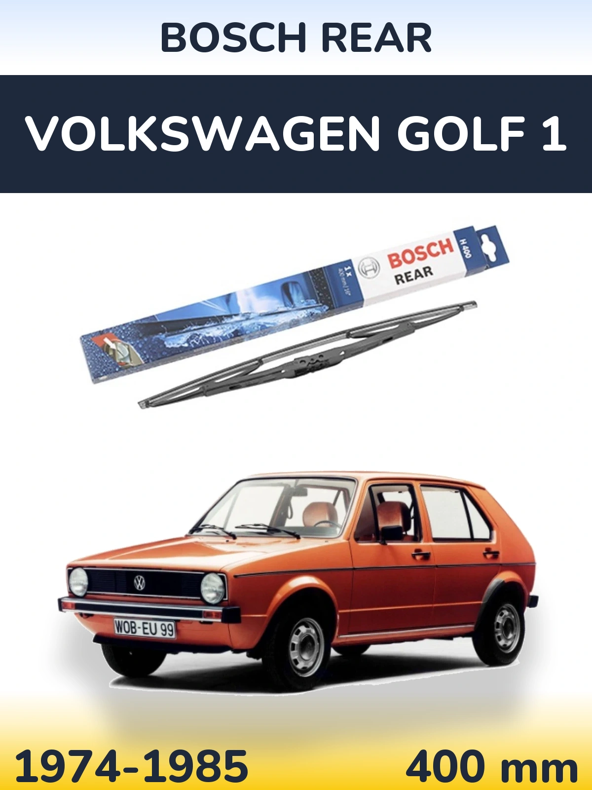 Tylna wycieraczka BOSCH Rear 400 mm do Volkswagen Golf 1 1974-1985