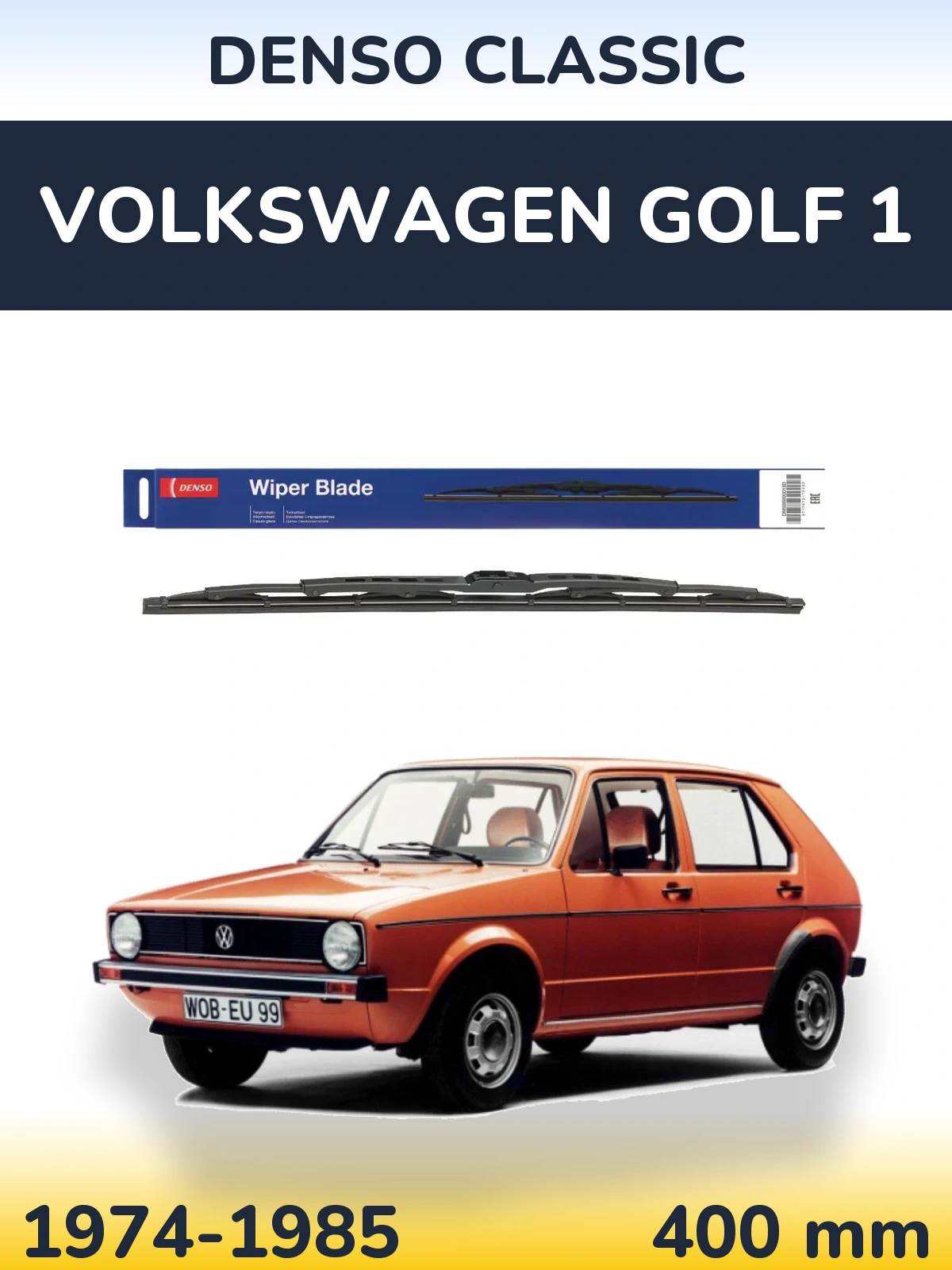 Tylna wycieraczka Denso Classic 400 mm do Volkswagen Golf 1 1974-1985