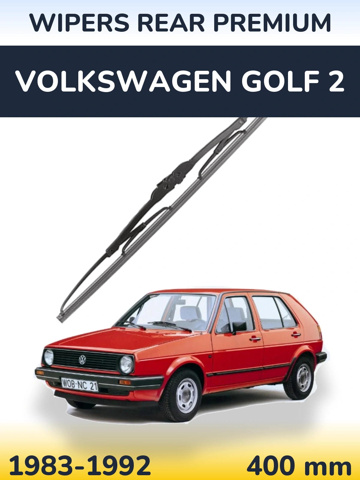Задний дворник WIPERS REAR PREMIUM 400 мм для Volkswagen Golf 2 1983-1992