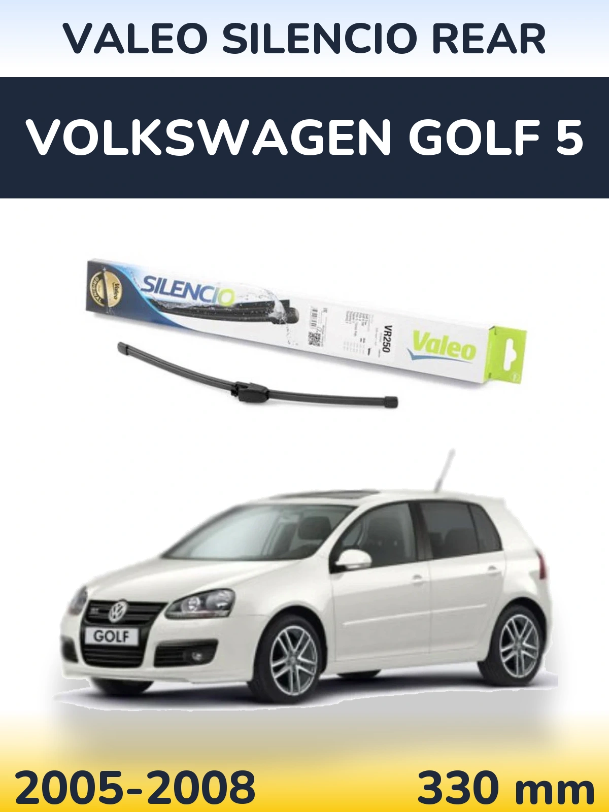 Tylna wycieraczka Valeo Silencio Rear 335 mm do Volkswagen Golf 5 2005-2008