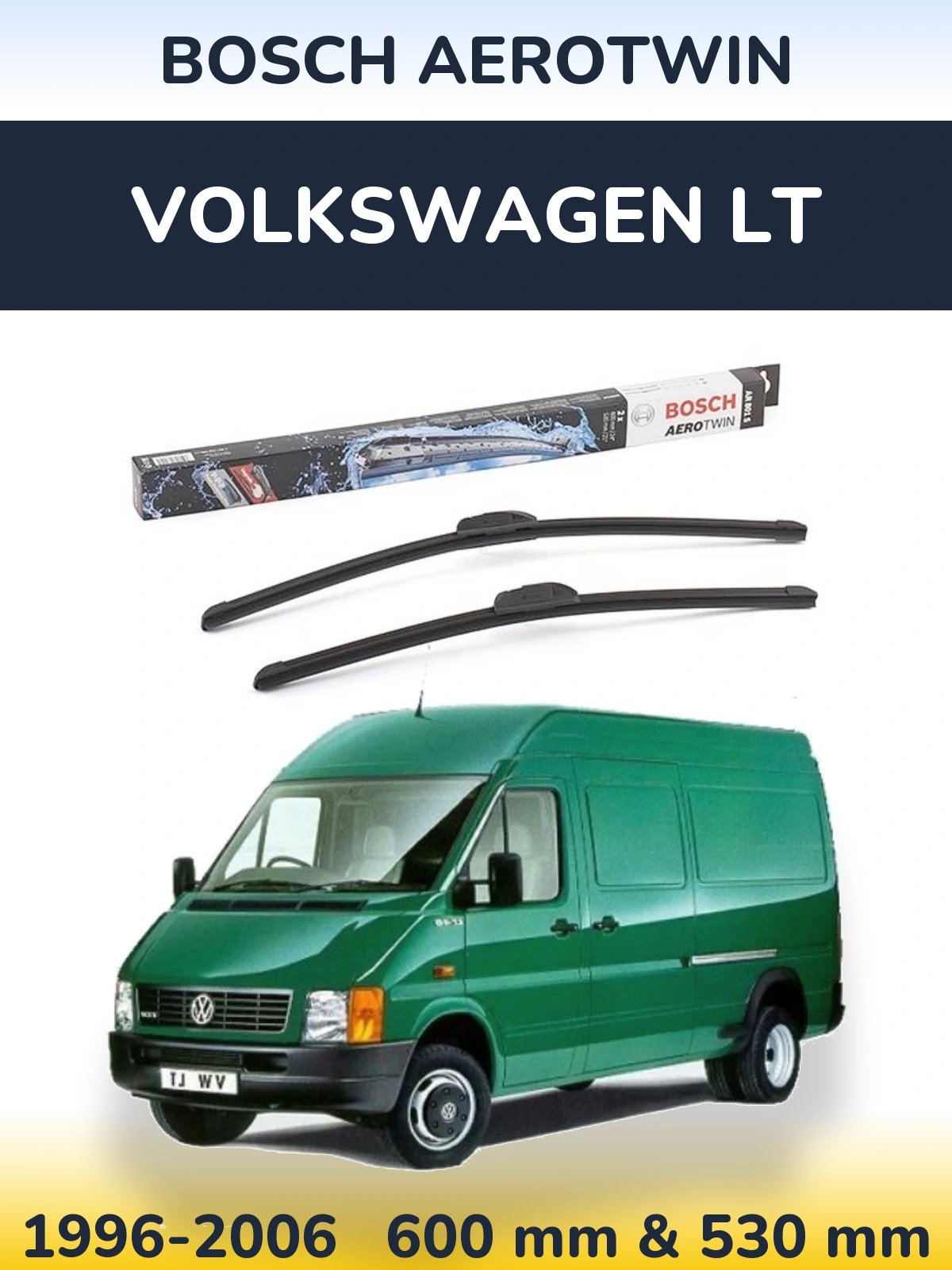 Komplet przednich wycieraczek BOSCH AeroTwin 600 & 530 mm do Volkswagen LT 1996-2006