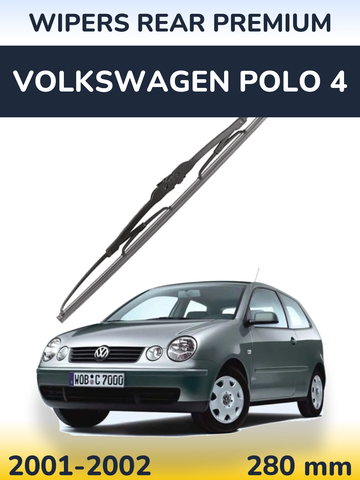 Tylna wycieraczka WIPERS REAR PREMIUM 280 mm do Volkswagen Polo 4 2001-2002