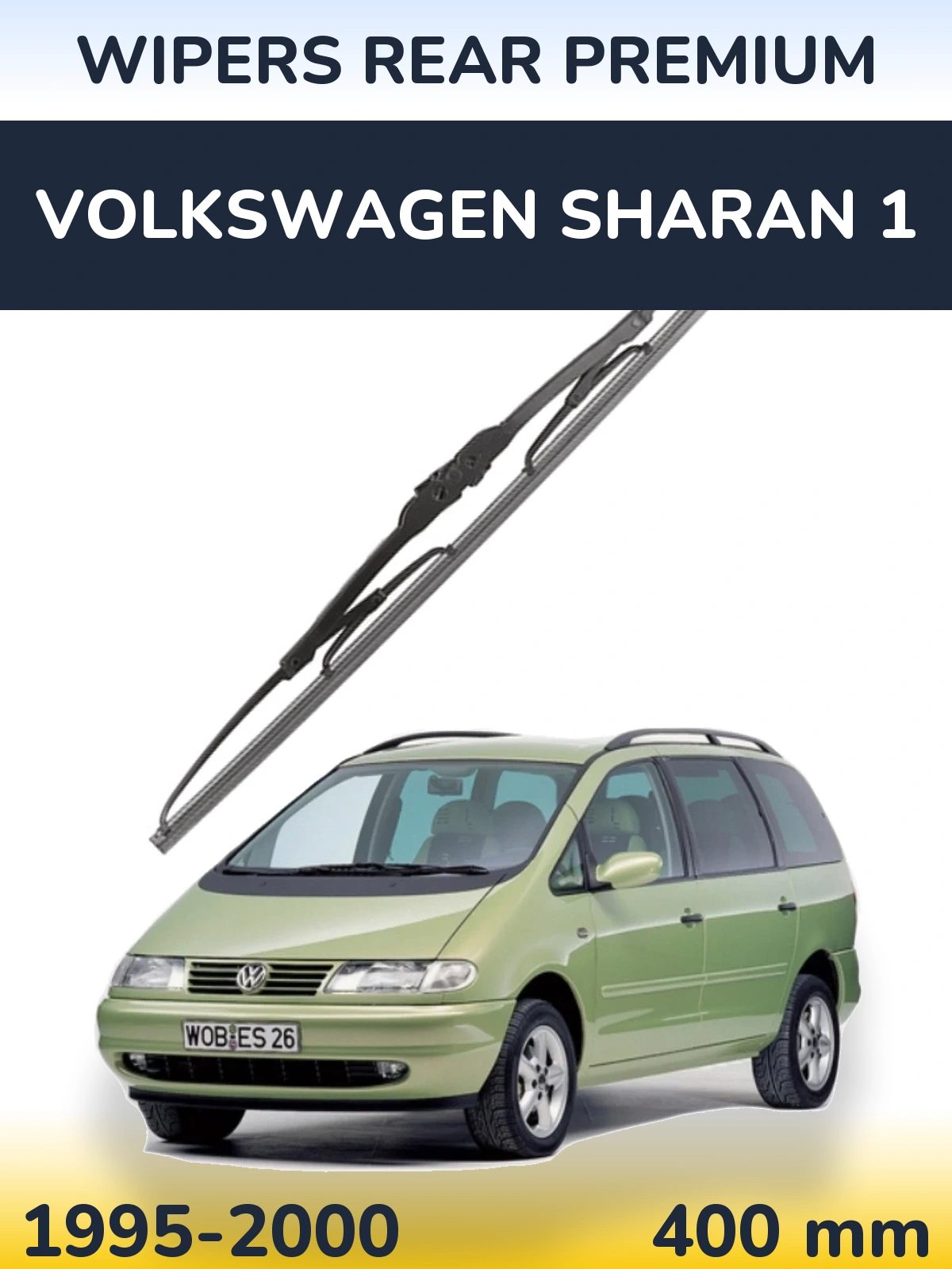 Задний дворник WIPERS REAR PREMIUM 400 мм для Volkswagen Sharan 1 1995-2000