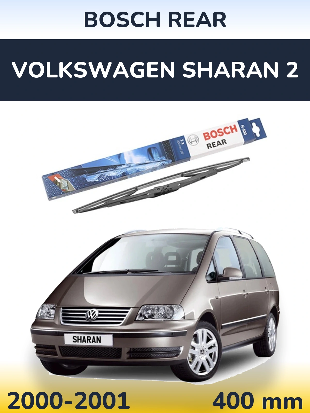 Tylna wycieraczka BOSCH Rear 400 mm do Volkswagen Sharan 2 2000-2001