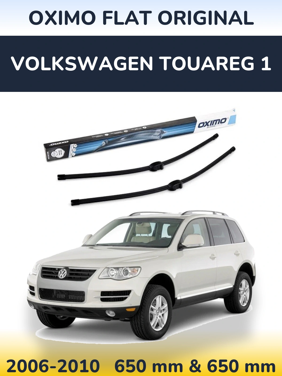 Komplet przednich wycieraczek Oximo Flat Original 650 & 650 mm do Volkswagen Touareg 1 2006-2010