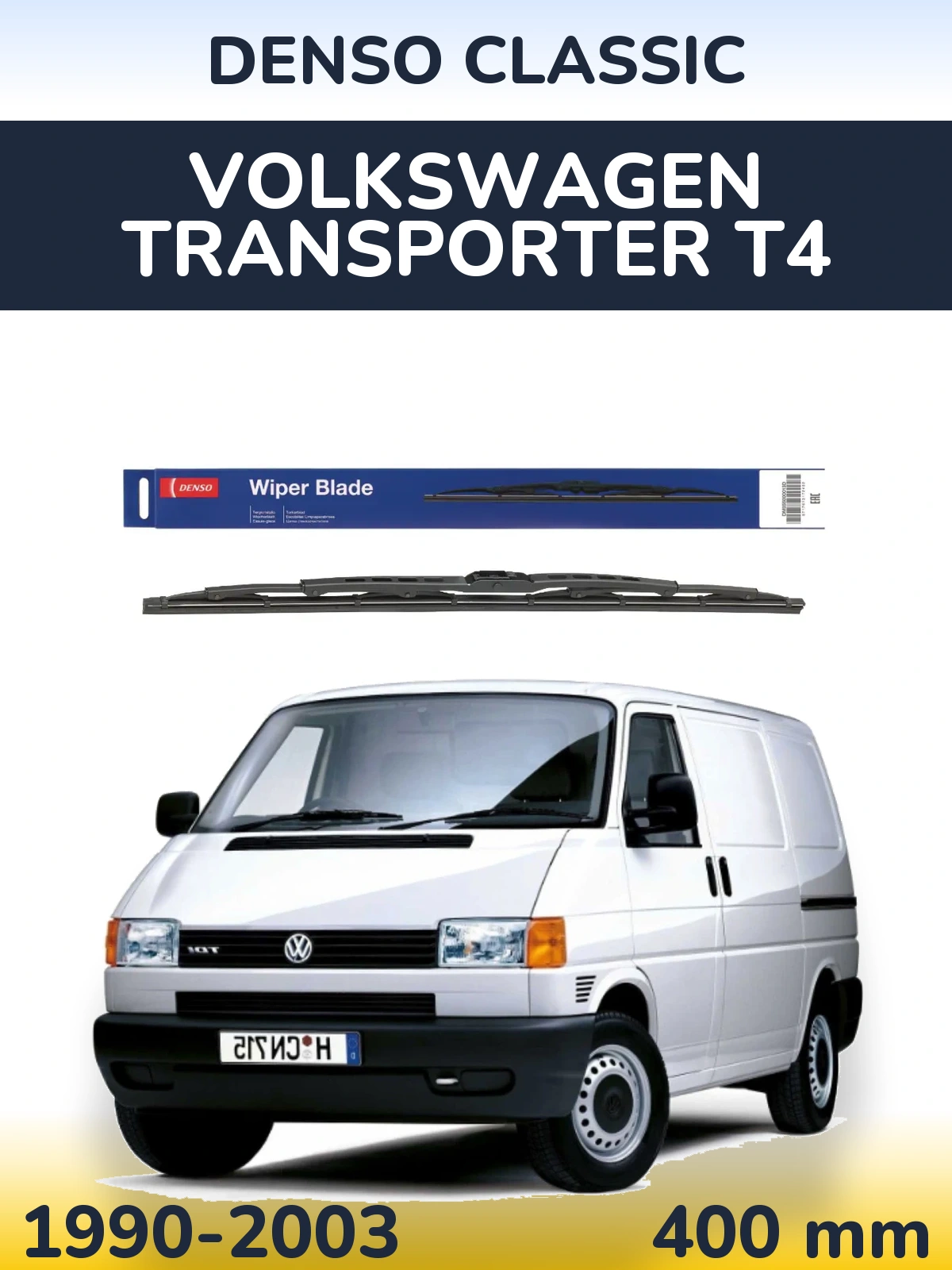 Tylna wycieraczka Denso Classic 400 mm do Volkswagen Transporter T4 1990-2003