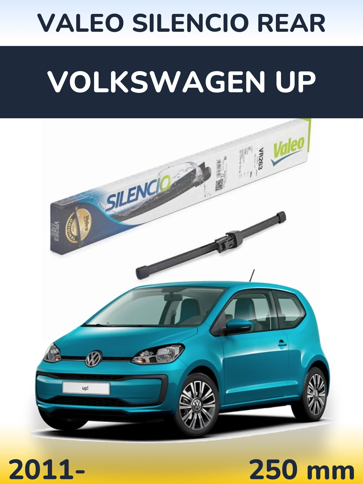 Tylna wycieraczka Valeo Silencio Rear 250 mm do Volkswagen Up 2011-2026
