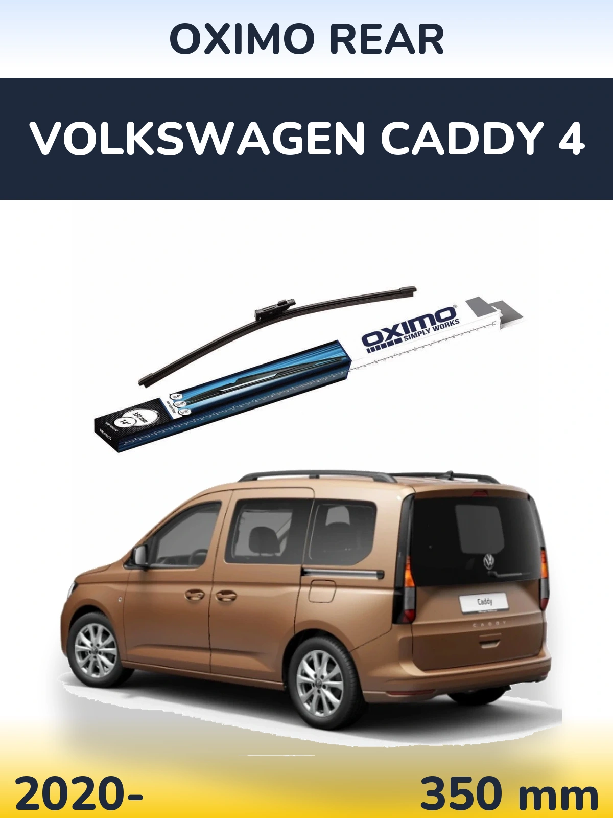 Rear wiper blade Oximo Rear 350 mm for Volkswagen Caddy 4 2020-2026