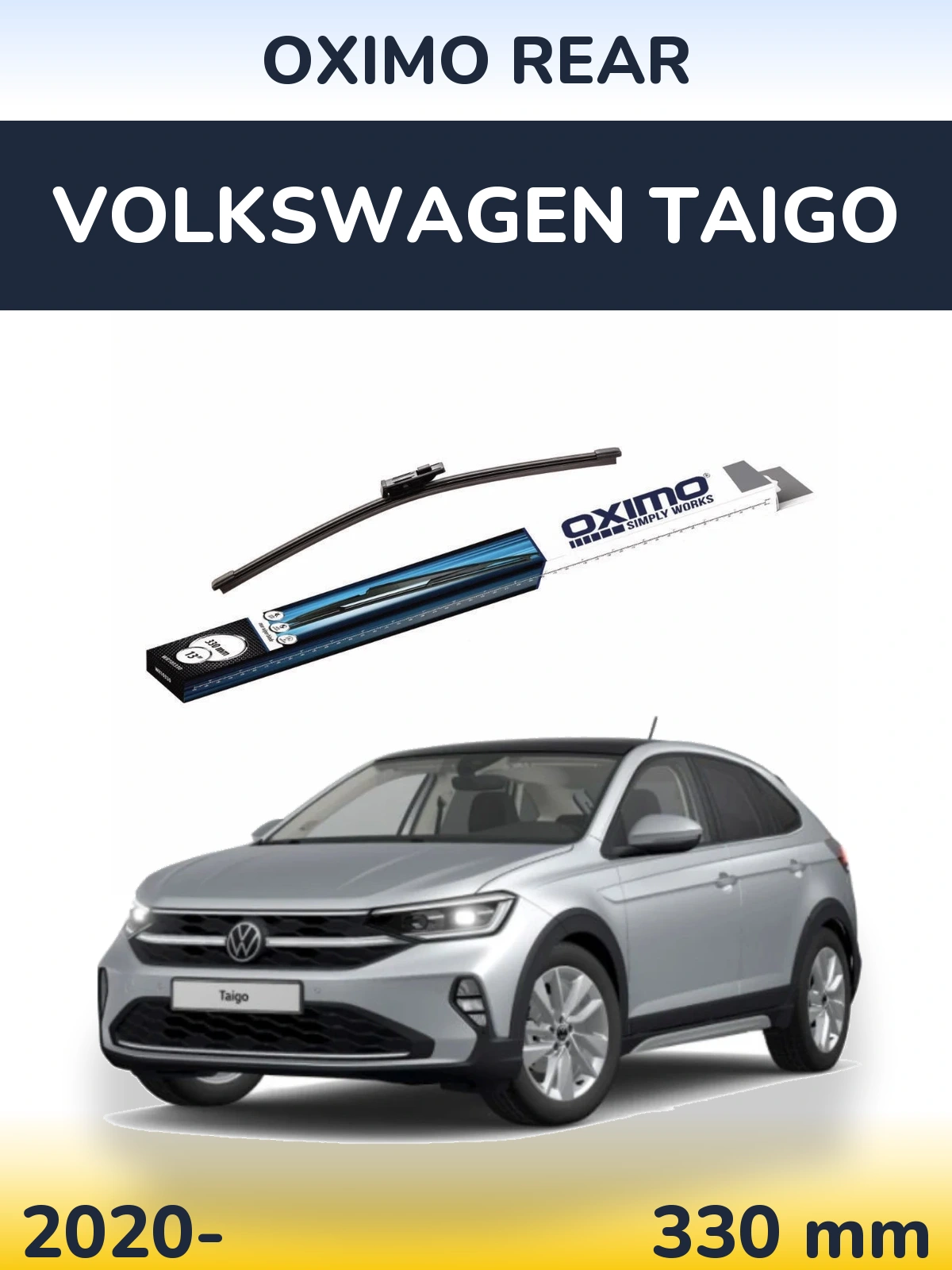 Rear wiper blade Oximo Rear 330 mm for Volkswagen Taigo 2020-2026