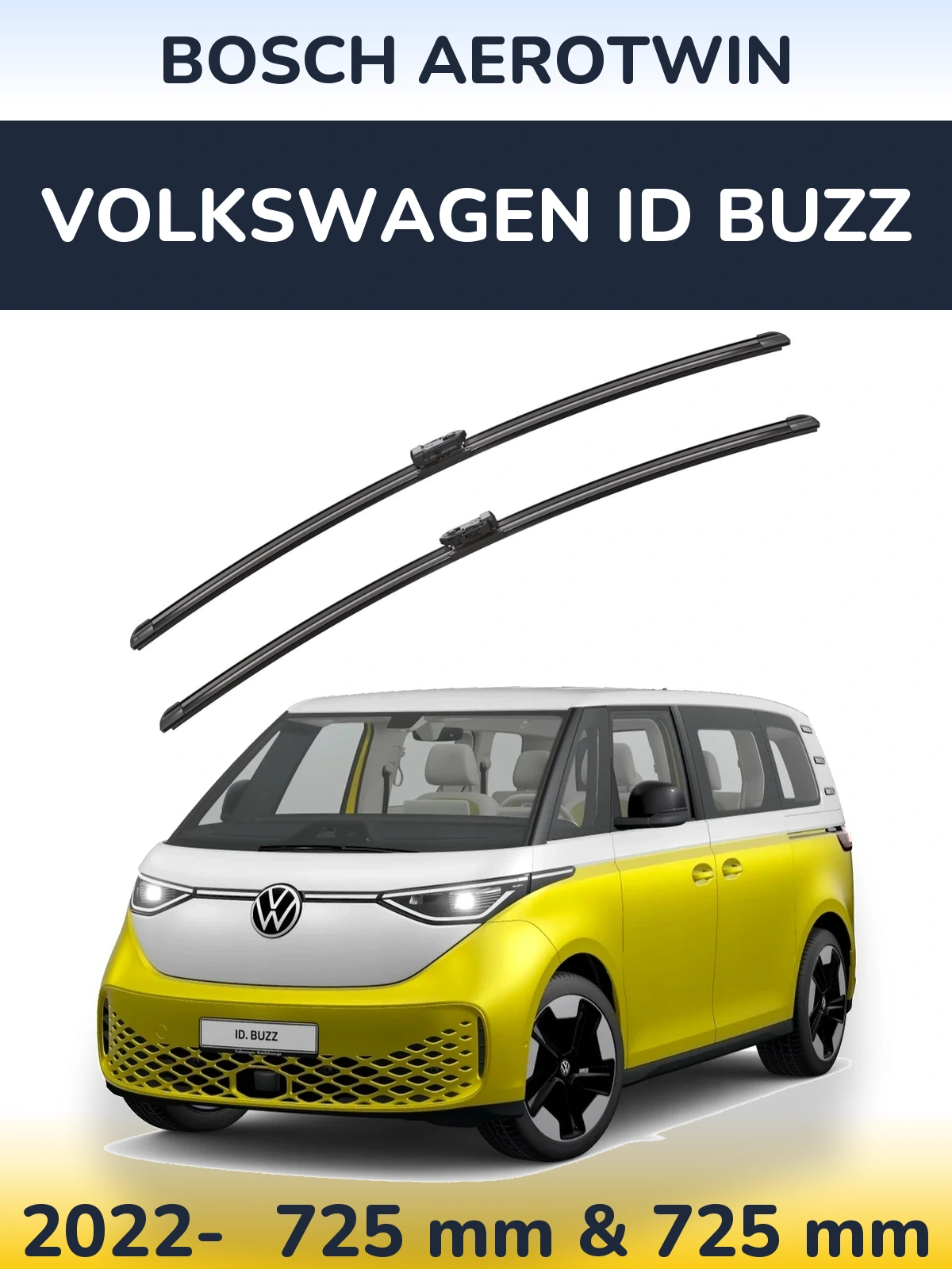 Komplet przednich wycieraczek BOSCH AeroTwin 725 & 725 mm do Volkswagen ID Buzz 2022-2026