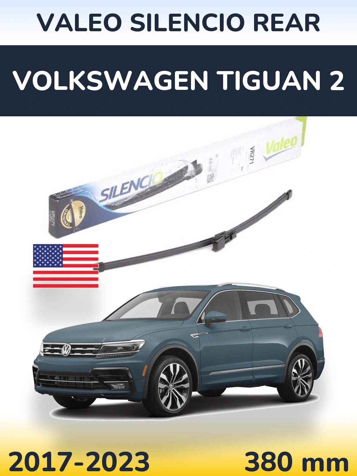 Tylna wycieraczka Valeo Silencio Rear 380 mm do Volkswagen Tiguan 2 2017-2023