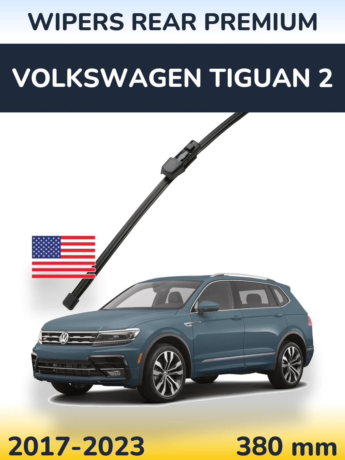 Rear wiper blade WIPERS REAR PREMIUM 380 mm for Volkswagen Tiguan 2 2017-2023