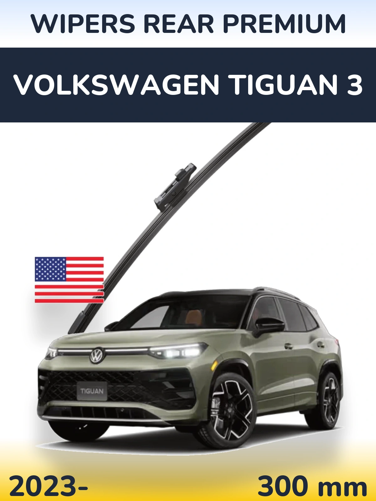 Задний дворник WIPERS REAR PREMIUM 300 мм для Volkswagen Tiguan 3 2023-2026