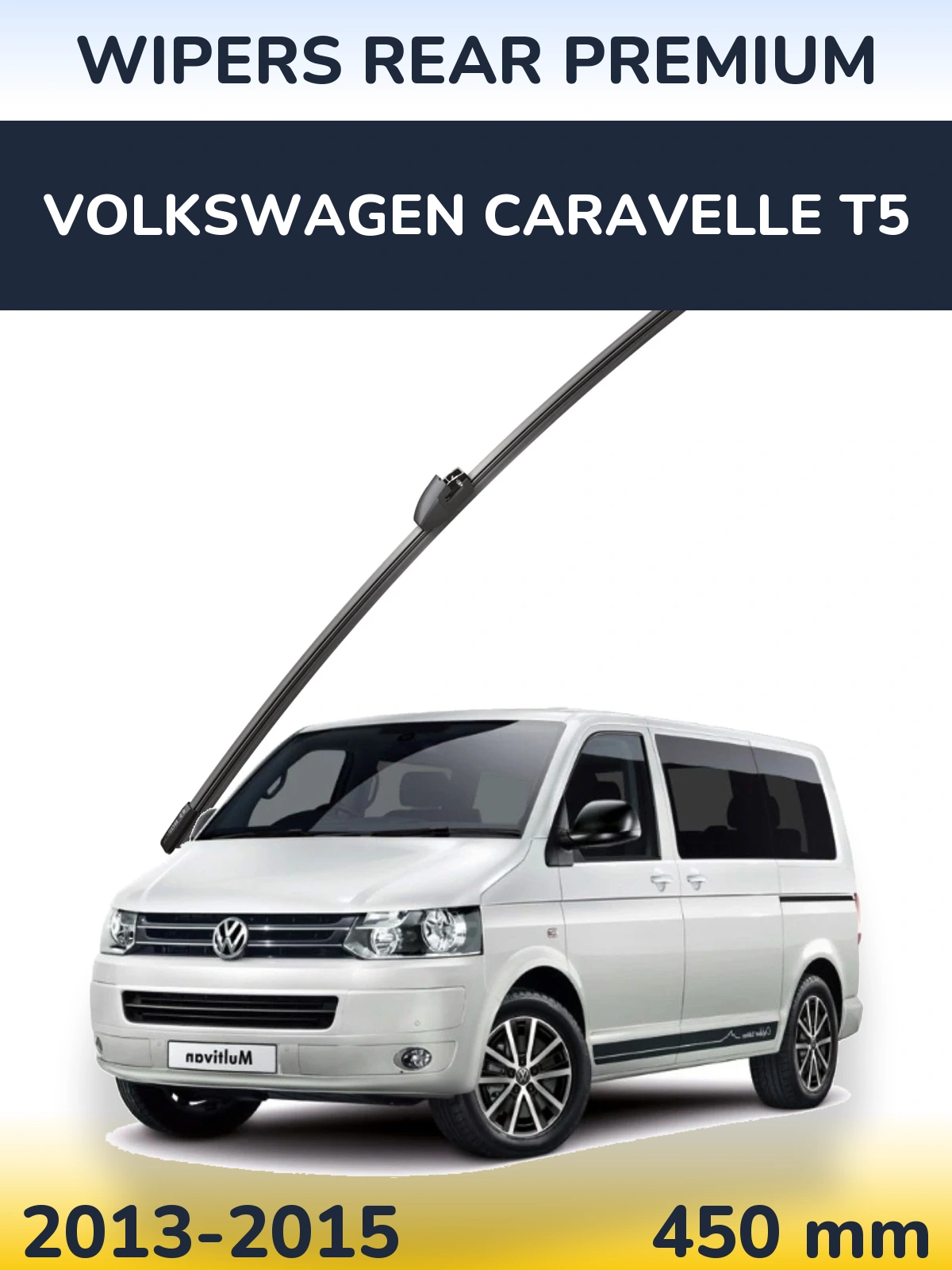 Rear wiper blade WIPERS REAR PREMIUM 450 mm for Volkswagen Caravelle T5 2013-2015