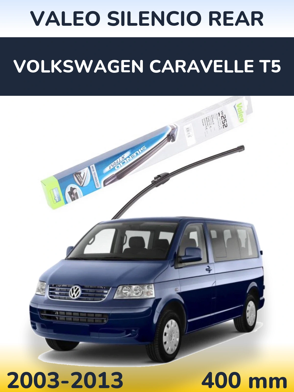 Задний дворник Valeo Silencio Rear 404 мм для Volkswagen Caravelle T5 2003-2013