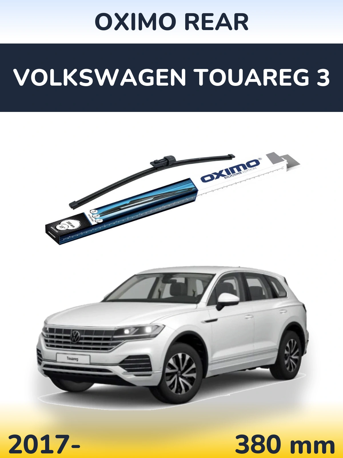 Rear wiper blade Oximo Rear 380 mm for Volkswagen Touareg 3 2017-2026
