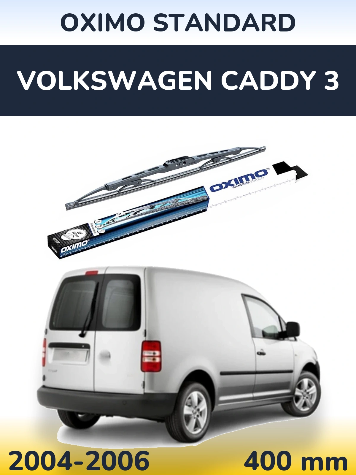 Rear wiper blade Oximo Standard 400 mm for Volkswagen Caddy 3 2004-2006