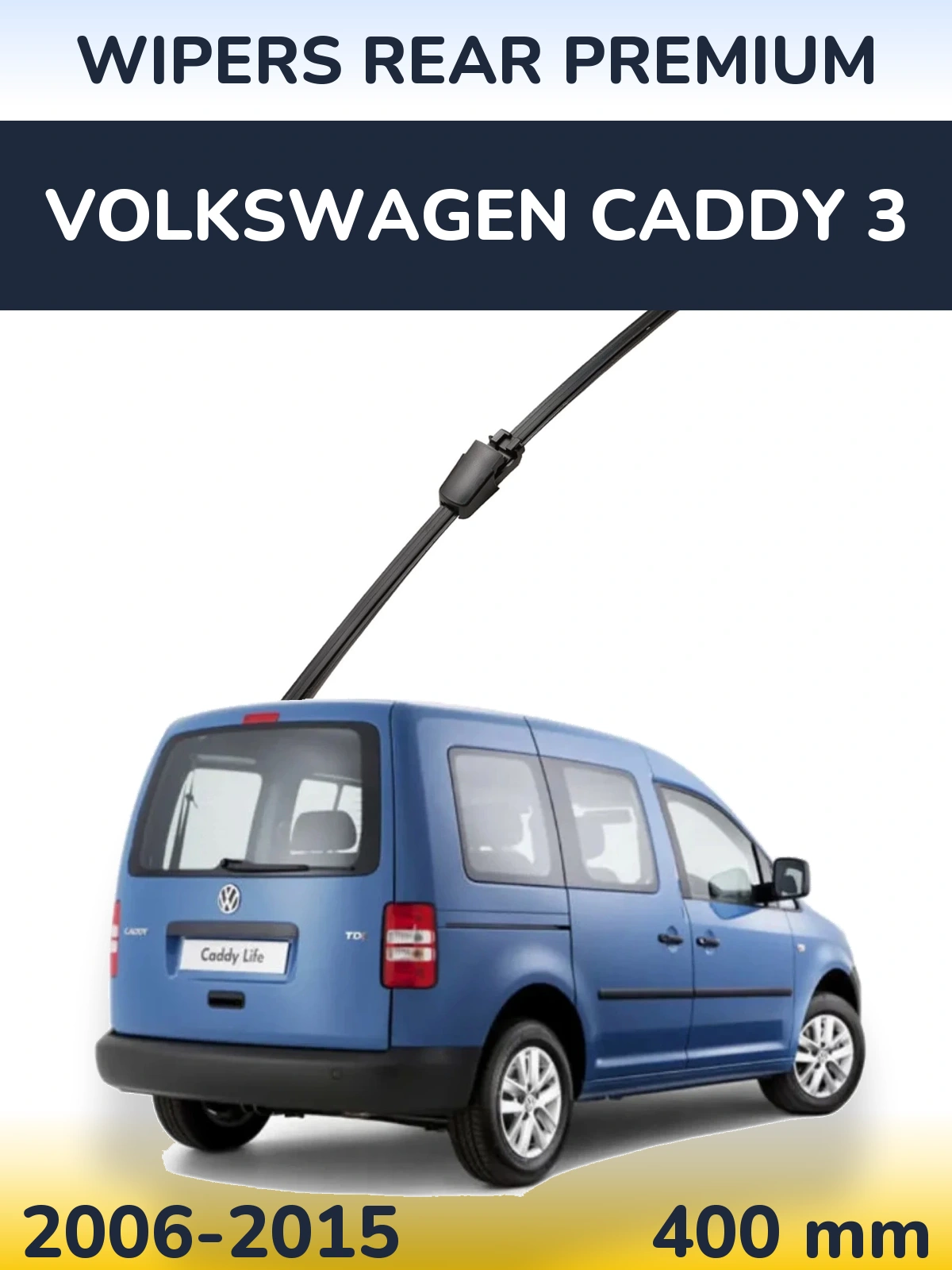 Tylna wycieraczka WIPERS REAR PREMIUM 400 mm do Volkswagen Caddy 3 2006-2015